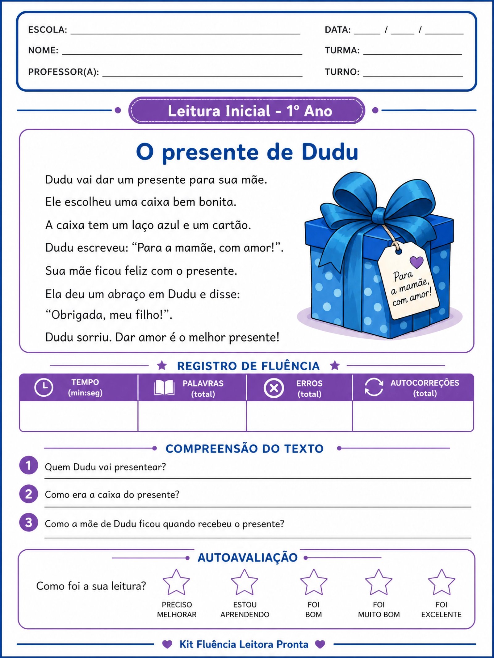 Amostra 2 - Kit Fluencia Leitora