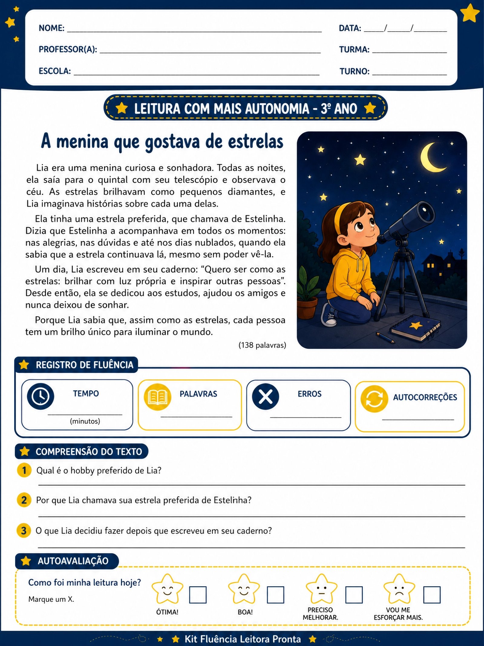 Amostra 6 - Kit Fluencia Leitora