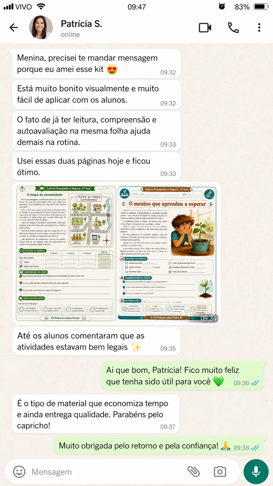 Print de Depoimento Real 3