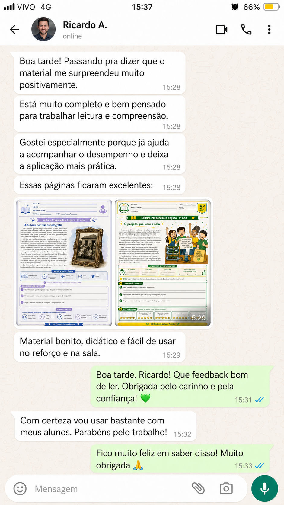 Print de Depoimento Real 4