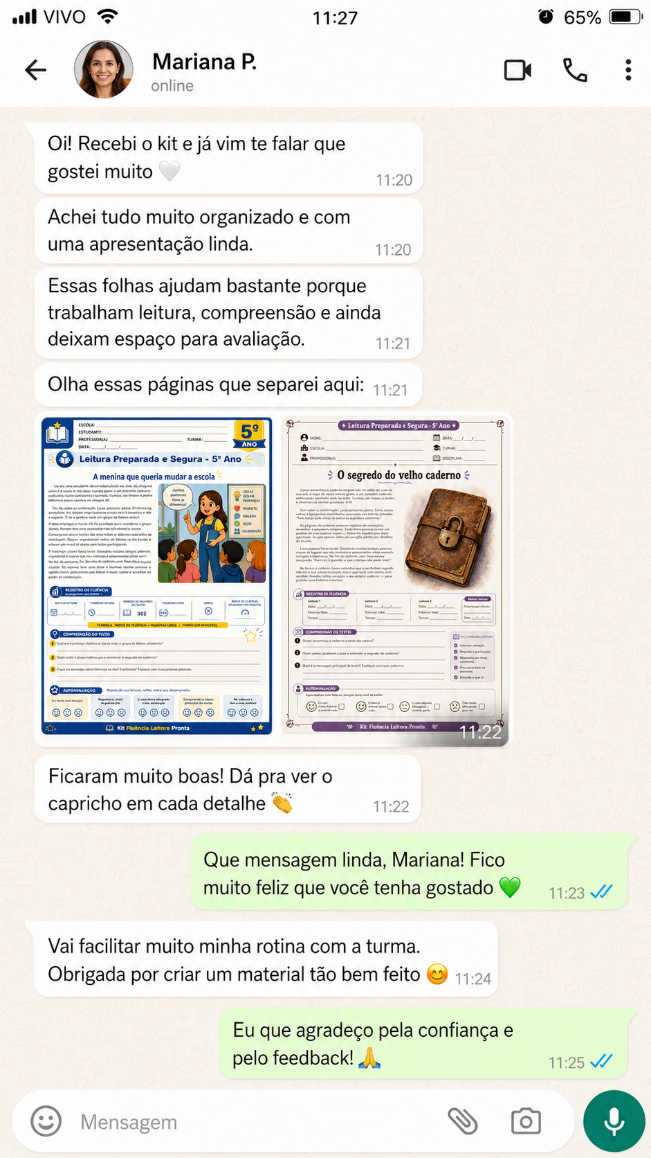 Print de Depoimento Real 5